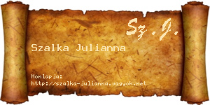 Szalka Julianna névjegykártya